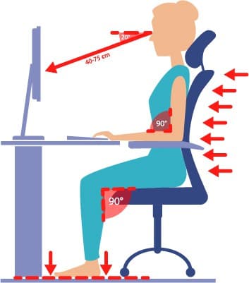 Jak prawidłowo siedzieć przy komputerze
