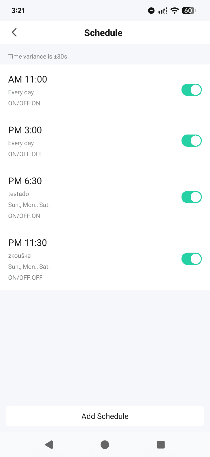 Schedule application