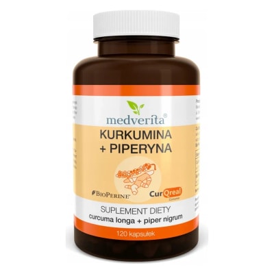 Medverita Kurkumina + Piperyna 120 kapsułek