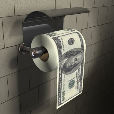 12. Gadżety dla taty - papier toaletowy w dolary