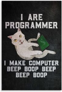 Plakat z zabawną grafiką - prezent dla programisty