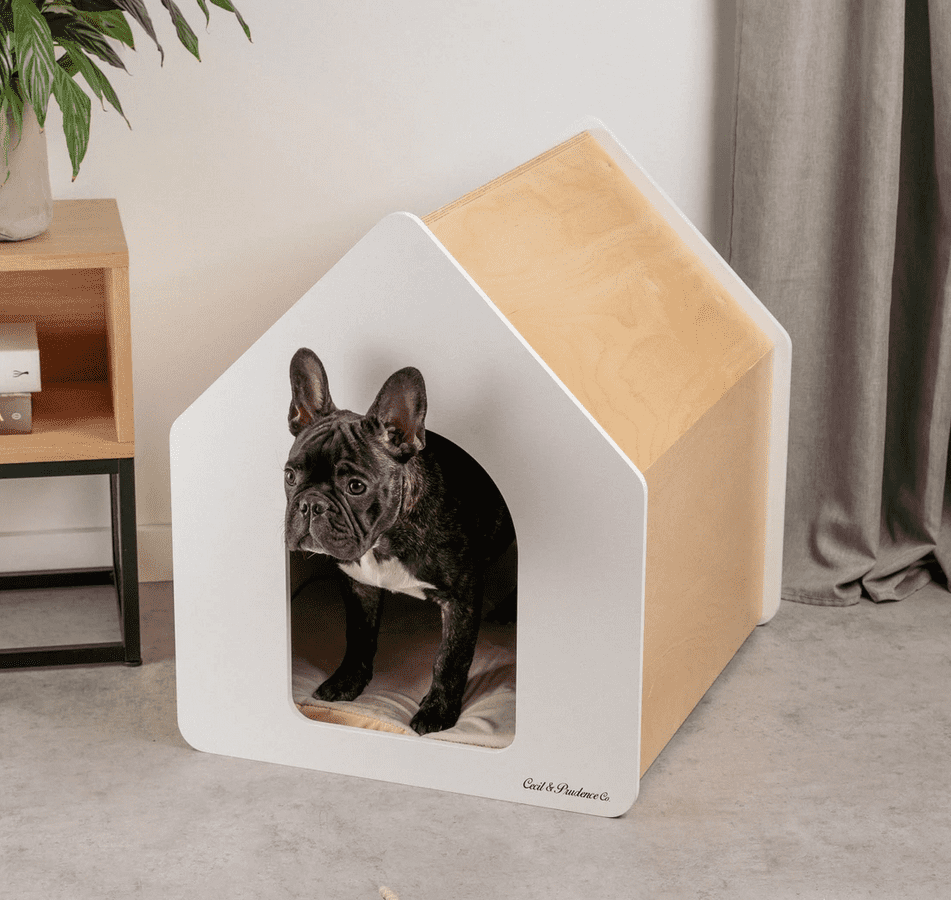 Drewniany domek - prezent dla psa na święta